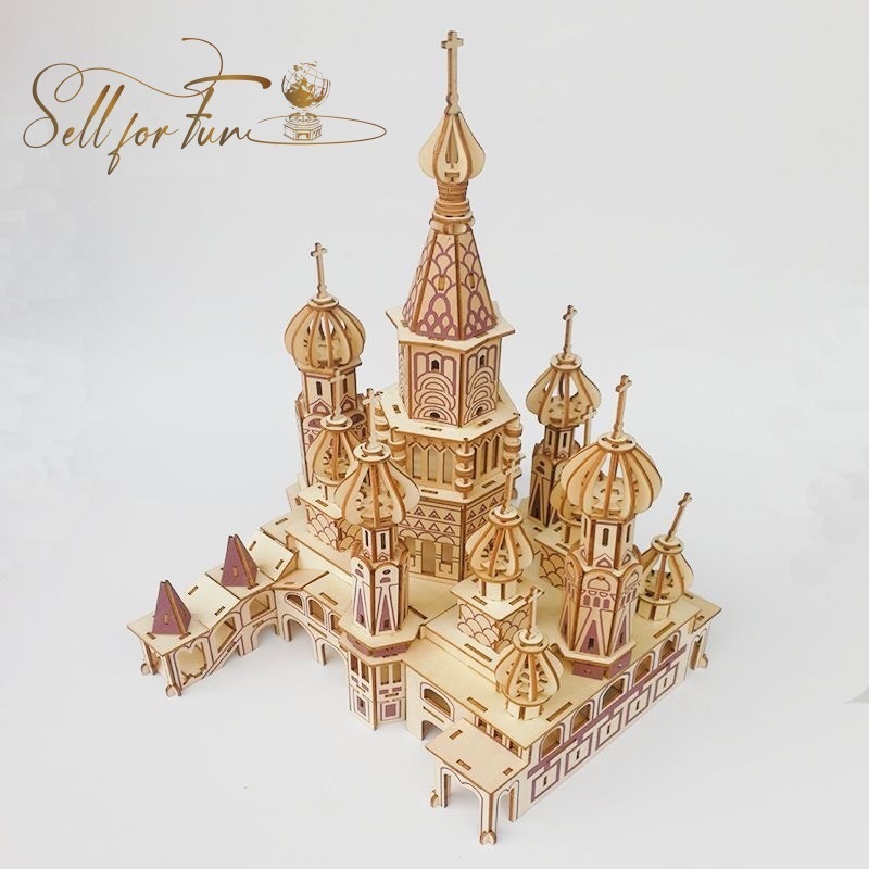 Đồ Chơi Lắp Ráp Mô Hình Gỗ 3D Lâu đài Nga