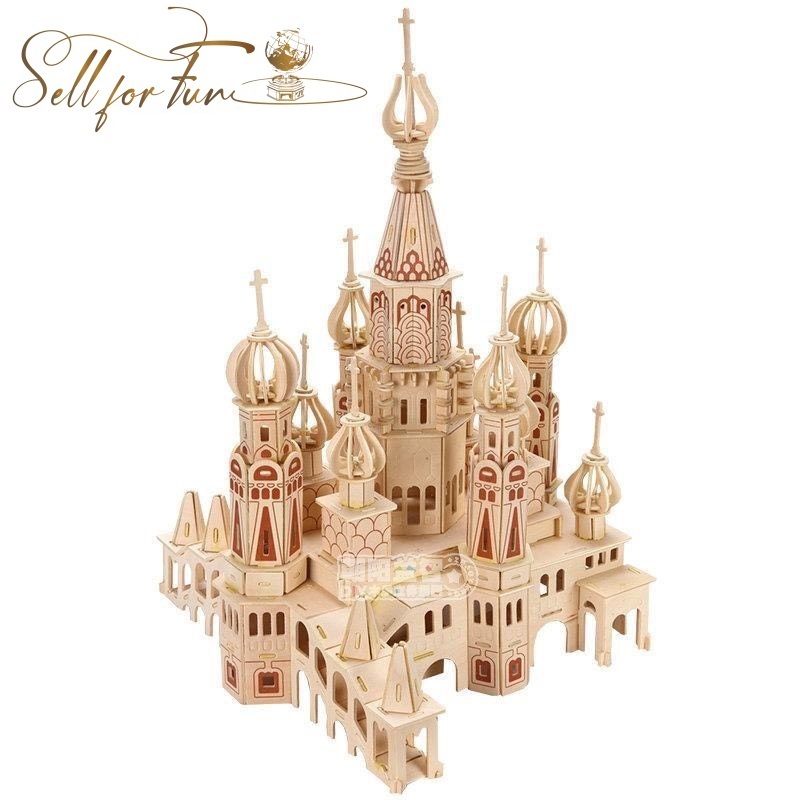 Đồ Chơi Lắp Ráp Mô Hình Gỗ 3D Lâu đài Nga