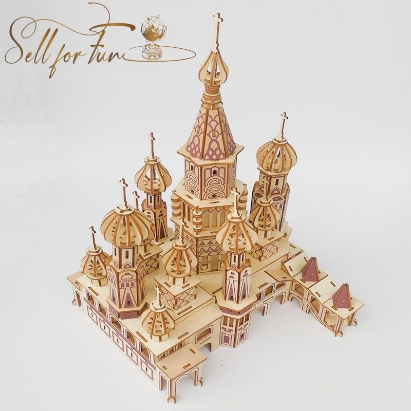 Đồ Chơi Lắp Ráp Mô Hình Gỗ 3D Lâu đài Nga