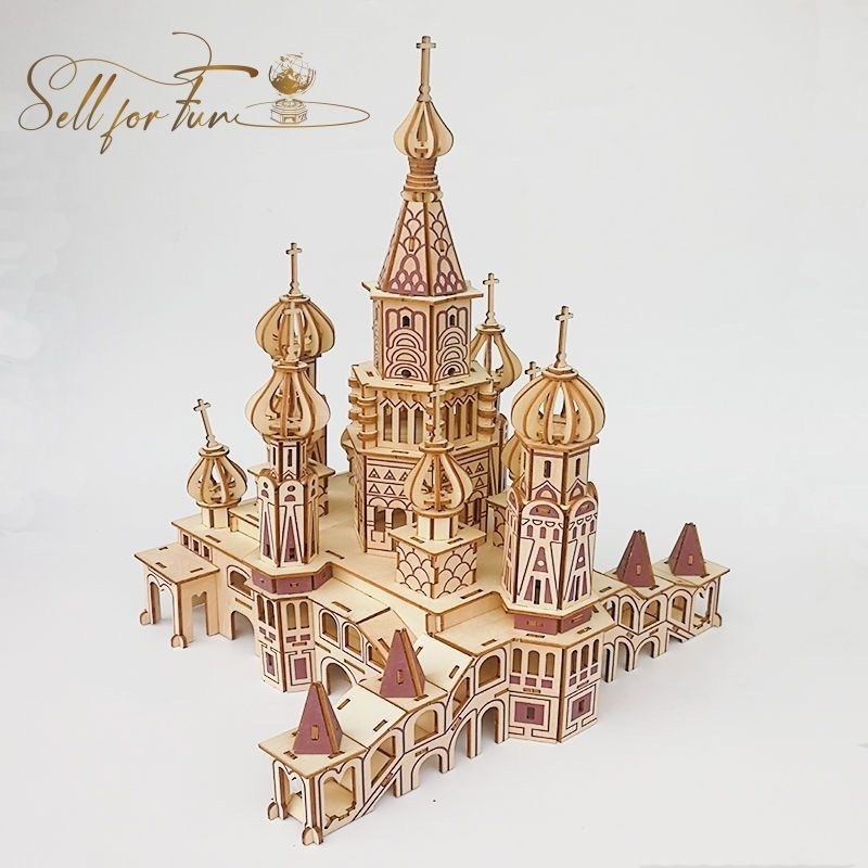 Đồ Chơi Lắp Ráp Mô Hình Gỗ 3D Lâu đài Nga