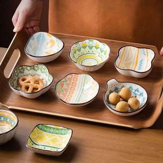 Bát chén sứ họa tiết Nhật Bản đựng nước chấm gia vị,Bát gia vị nhà bếp cute