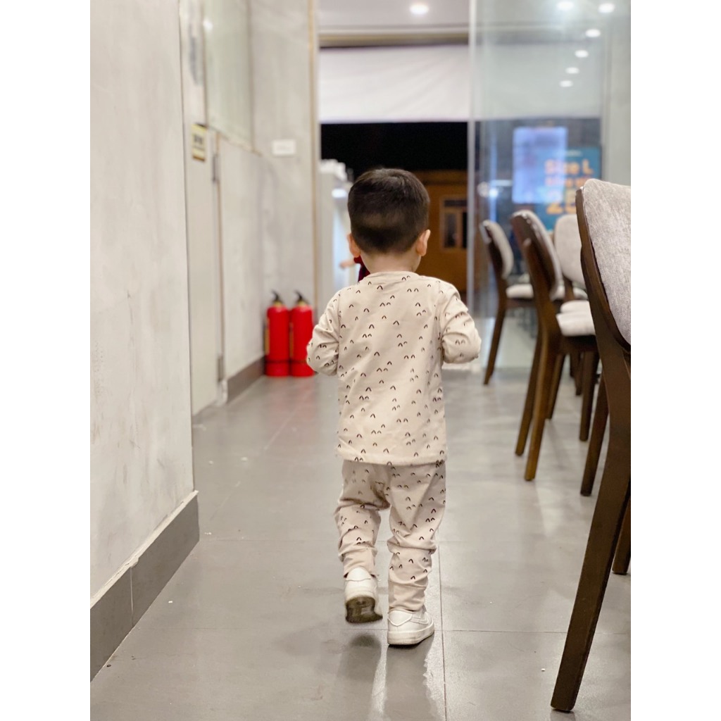 set 3 bộ dài tay mùa thu đông bé trai hình khủng long, rằn ri cho bé ...