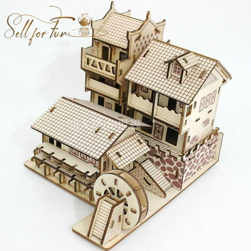 Đồ Chơi Lắp Ráp Mô Hình Gỗ 3D Phượng Hoàng Cổ Trấn