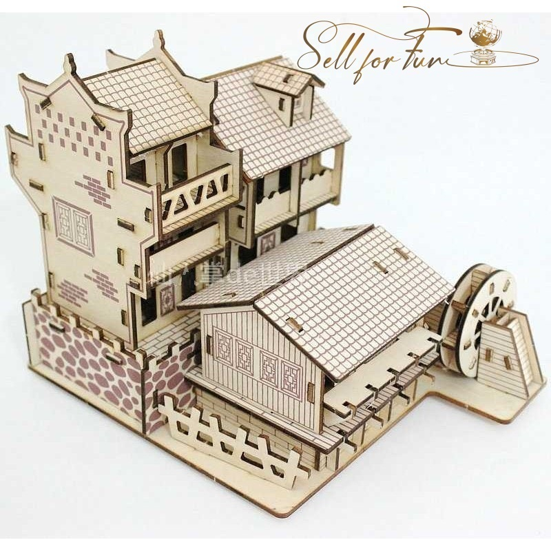 Đồ Chơi Lắp Ráp Mô Hình Gỗ 3D Phượng Hoàng Cổ Trấn