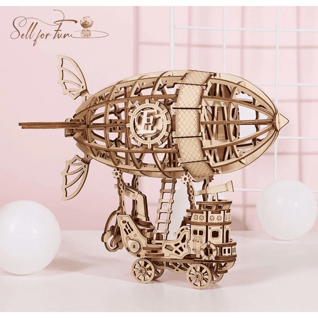 Đồ Chơi Lắp Ráp Mô Hình Gỗ 3D Khinh Khí Cầu Airship TG407 LG855
