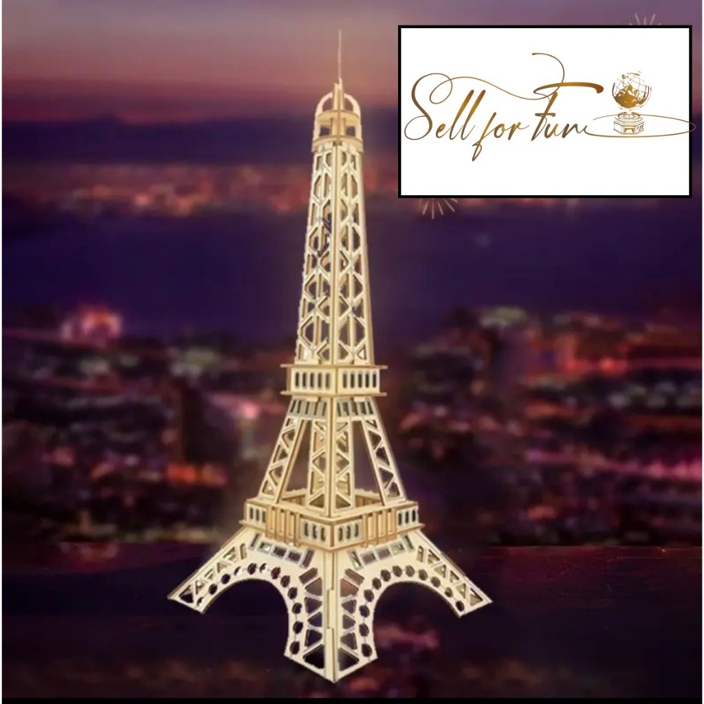 Đồ Chơi Lắp Ráp Mô Hình Gỗ 3D Tháp Eiffel Paris