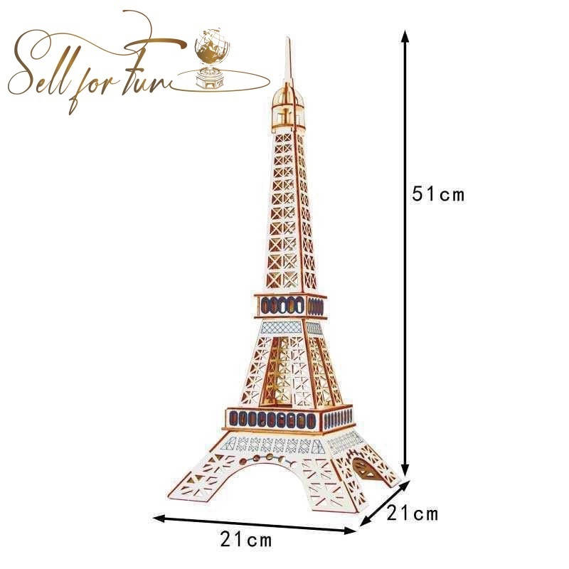 Đồ Chơi Lắp Ráp Mô Hình Gỗ 3D Tháp Eiffel Paris