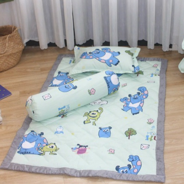 [Tặng túi đựng] Bộ nệm gối Mitu Home bé đi học mầm non mẫu giáo, tiểu ...