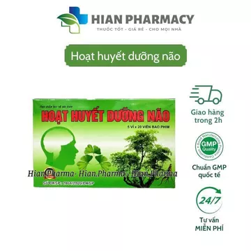 Hoạt huyết dưỡng não [BAO PHIM] bổ não, tuần hoàn não, cải thiện và tăng cường trí nhớ - Hian