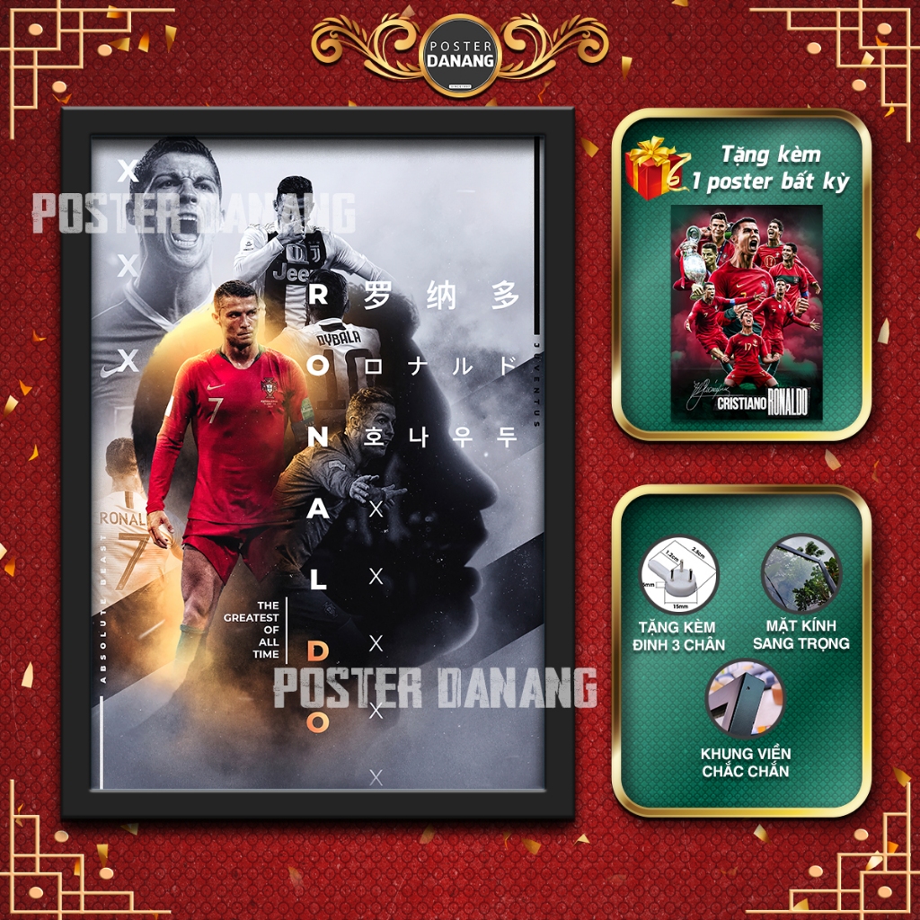 POSTER RONALDO - KHUNG ẢNH RONALDO TREO TƯỜNG - POSTER RONALDO MU ...