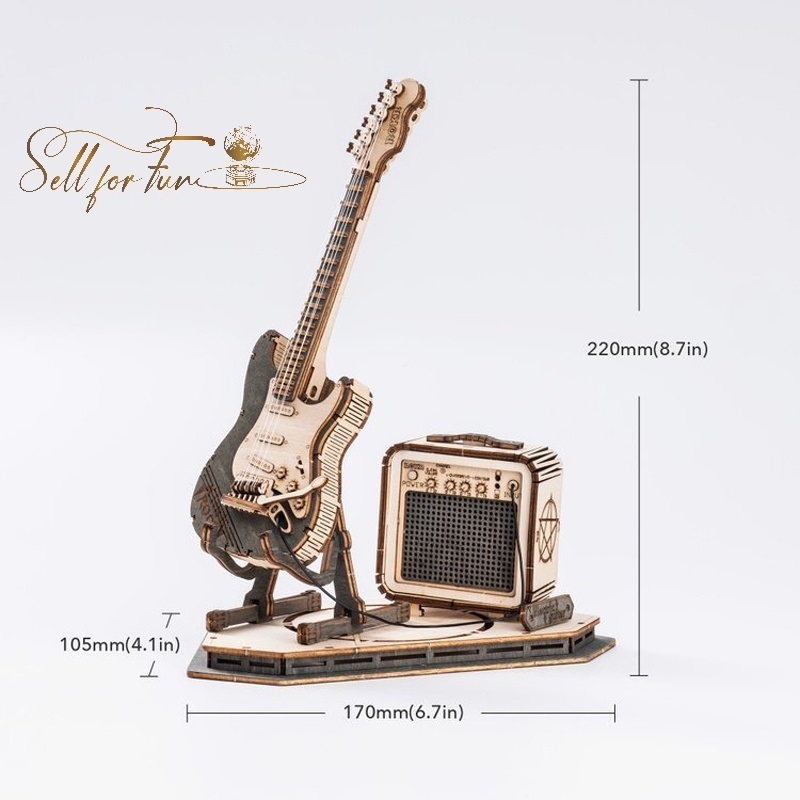 Đồ Chơi Lắp Ráp Mô Hình Gỗ 3D ROBOTIME ROKR Nhạc Cụ Music Instrument TG604K TG605K