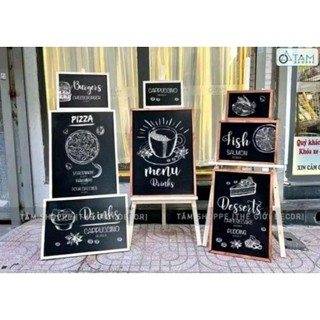 Bảng đen viết thực đơn quán coffee, thực đơn quán ăn, trang trí decor quán