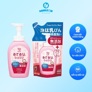 Nước Rửa Bình Sữa Arau Baby (Chai 500ml - Túi 450ml) Mẫu Mới