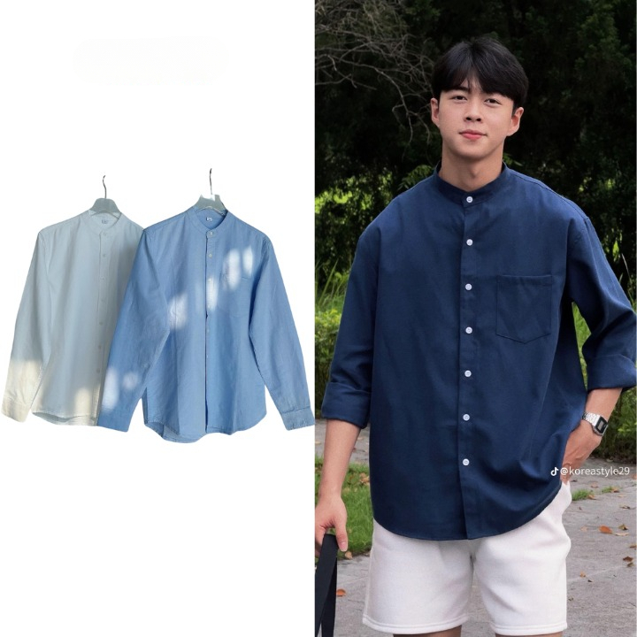 Bộ Sơ Mi Đũi Nữ Màu Vàng Cổ Trụ, Quần Short, Sét Tay Lỡ Cổ Tàu V Nhún Eo Xinh Xắn Dạo Phố, Du Lịch