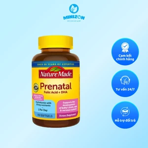 Nature Made Prenatal Multi + DHA bổ sung vitamin cho bà bầu hộp 150 viên