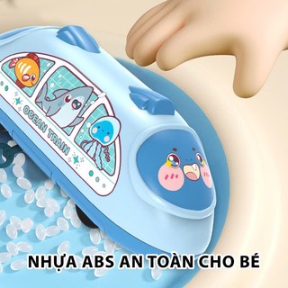 Đồ Chơi Mô Hình Tàu Cao Tốc Chạy Cót Tiến Lùi Tự Động Vui Nhộn Cho Bé, Đồ Chơi Tàu Hỏa Xe Lửa Không Dùng Pin 89060