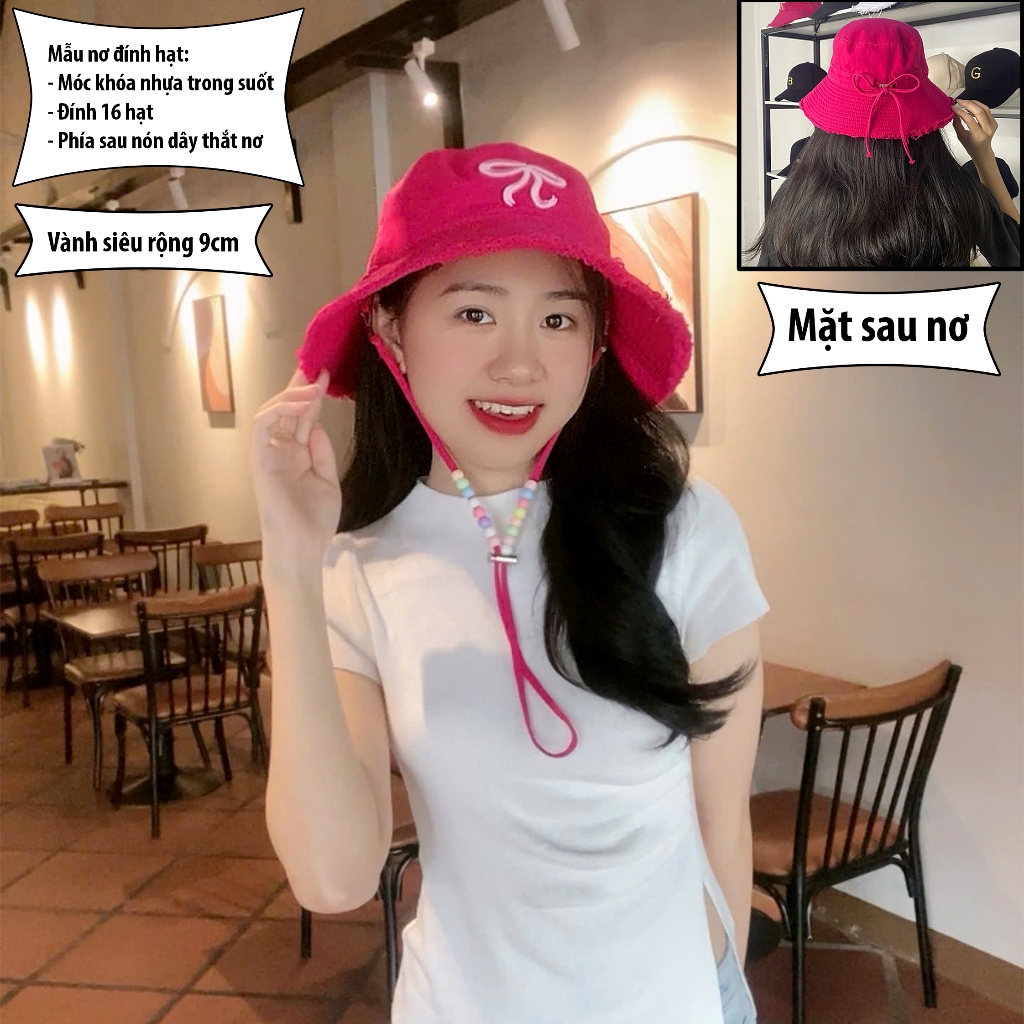 Nơ Dây Hạt- Hồng Đậm