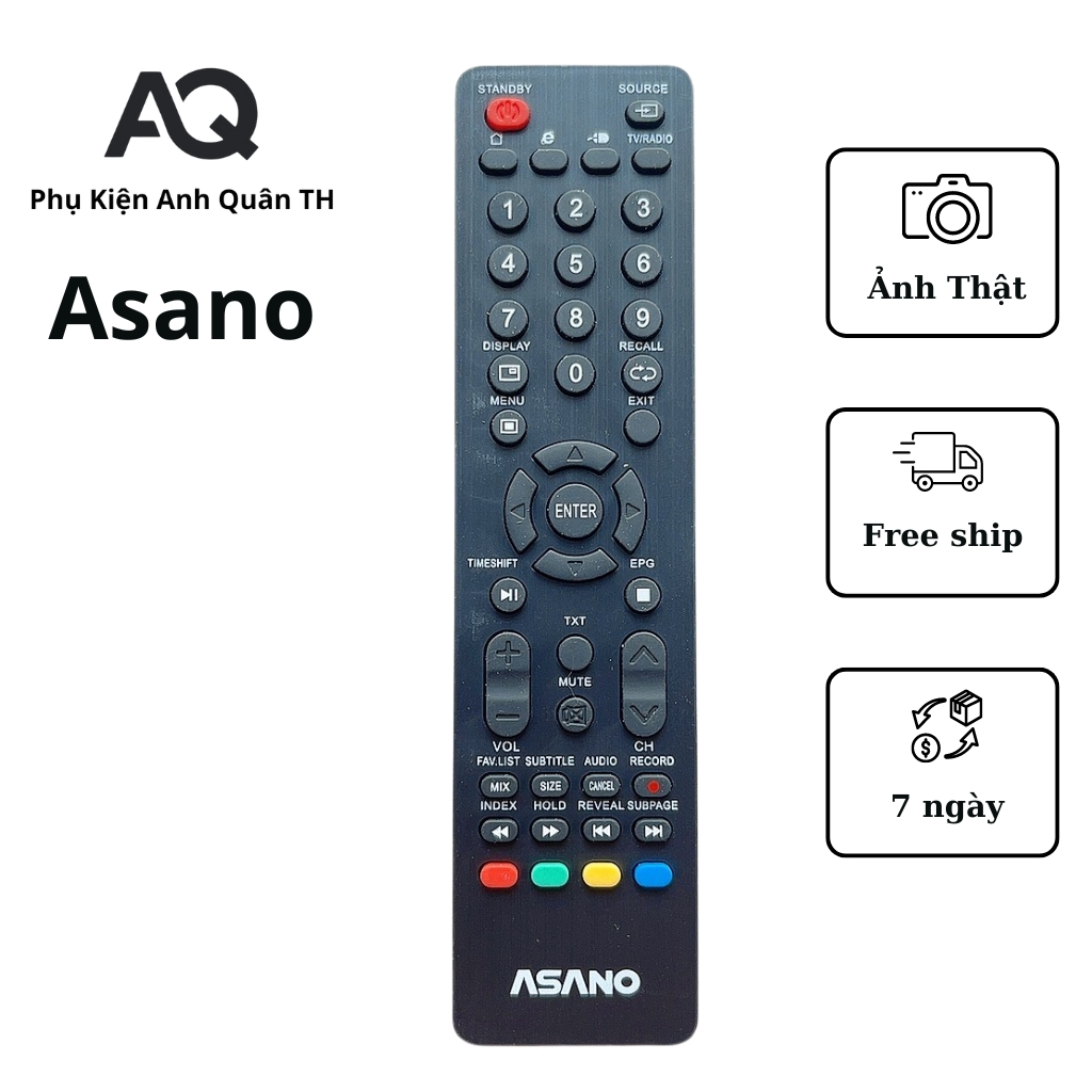 Điều Khiển Tivi Asano - Remote tivi Asano Mới chính hãng | Shopee Việt Nam