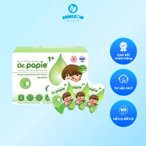 Gạc Răng Miệng Dr. Papie Cho Bé Từ 1y - Làm Sạch Răng, Lưỡi, Nướu, Phòng Chống Sâu Răng | 30Gói/Hộp