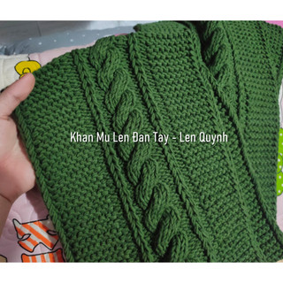 Khăn len đan tay, Khăn len handmade: Kiểu đan vặn thừng cách điệu
