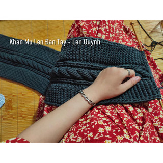 Khăn len đan tay, Khăn len handmade: Kiểu đan vặn thừng cách điệu