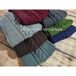 Khăn len đan tay, Khăn len handmade: Kiểu đan vặn thừng cách điệu