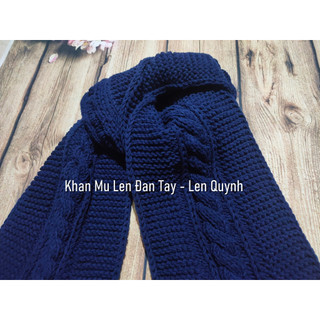 Khăn len đan tay, Khăn len handmade: Kiểu đan vặn thừng cách điệu