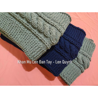 Khăn len đan tay vặn thừng cách điệu - chất milk cotton - quà tặng ý nghĩa - hợp cho cả nam và nữ