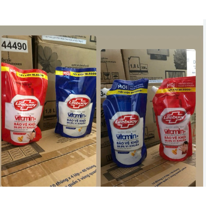 Túi nước rửa tay Lifebuoy bảo vệ vượt trội 400gr/1kg