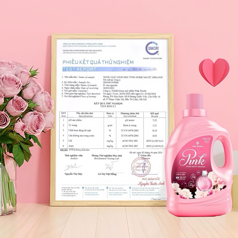 NƯỚC GIẶT SINH HỌC PINK HOME MATIC ORGANIC (Can to 3,6 lít)