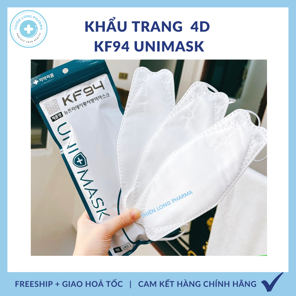 [Thùng 300 Cái] Khẩu trang 4 Lớp KF94 UNI MASK Chống Bụi Mịn, Kháng khuẩn hàng Cao Cấp Chính Hãng
