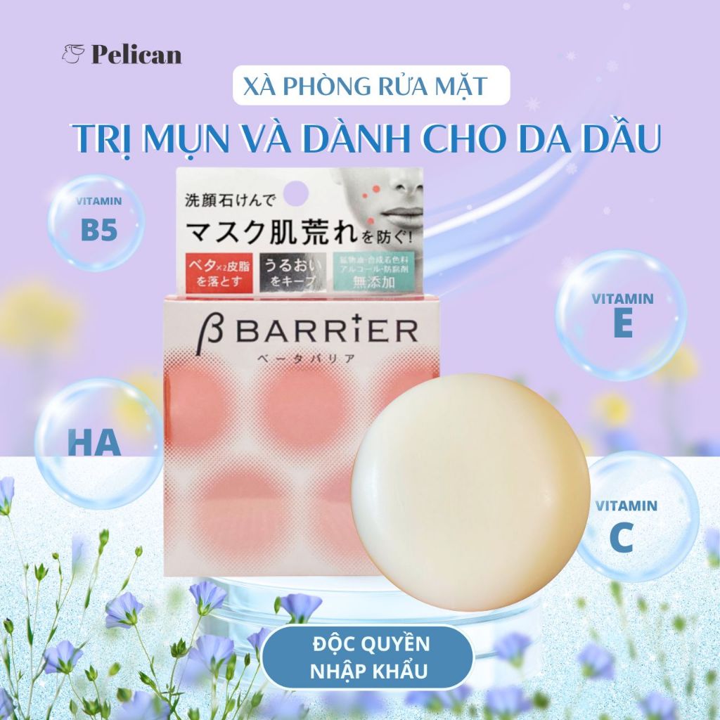 Xà Phòng Rửa Mặt Dành Cho Người Đeo Khẩu Trang Pelican (80g)