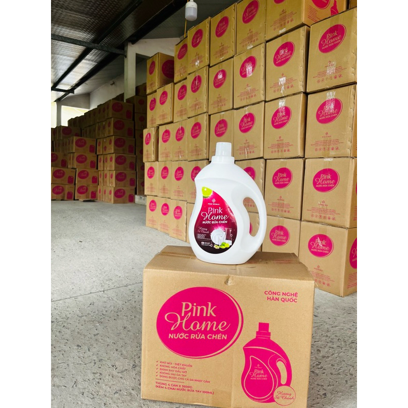 NƯỚC RỬA CHÉN PINK HOME HƯƠNG SẢ CHANH - MUA 1 CAN TẶNG 1 NƯỚC RỬA TAY (Can to 3,6 lít)