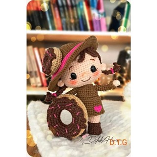 Chart hướng dẫn móc búp bê Donut bằng len bản tiếng việt chi tiết , dễ thực hiện