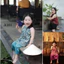 Bộ quần áo bé gái - Bộ yếm hoa TB458 cho bé gái xinh xắn