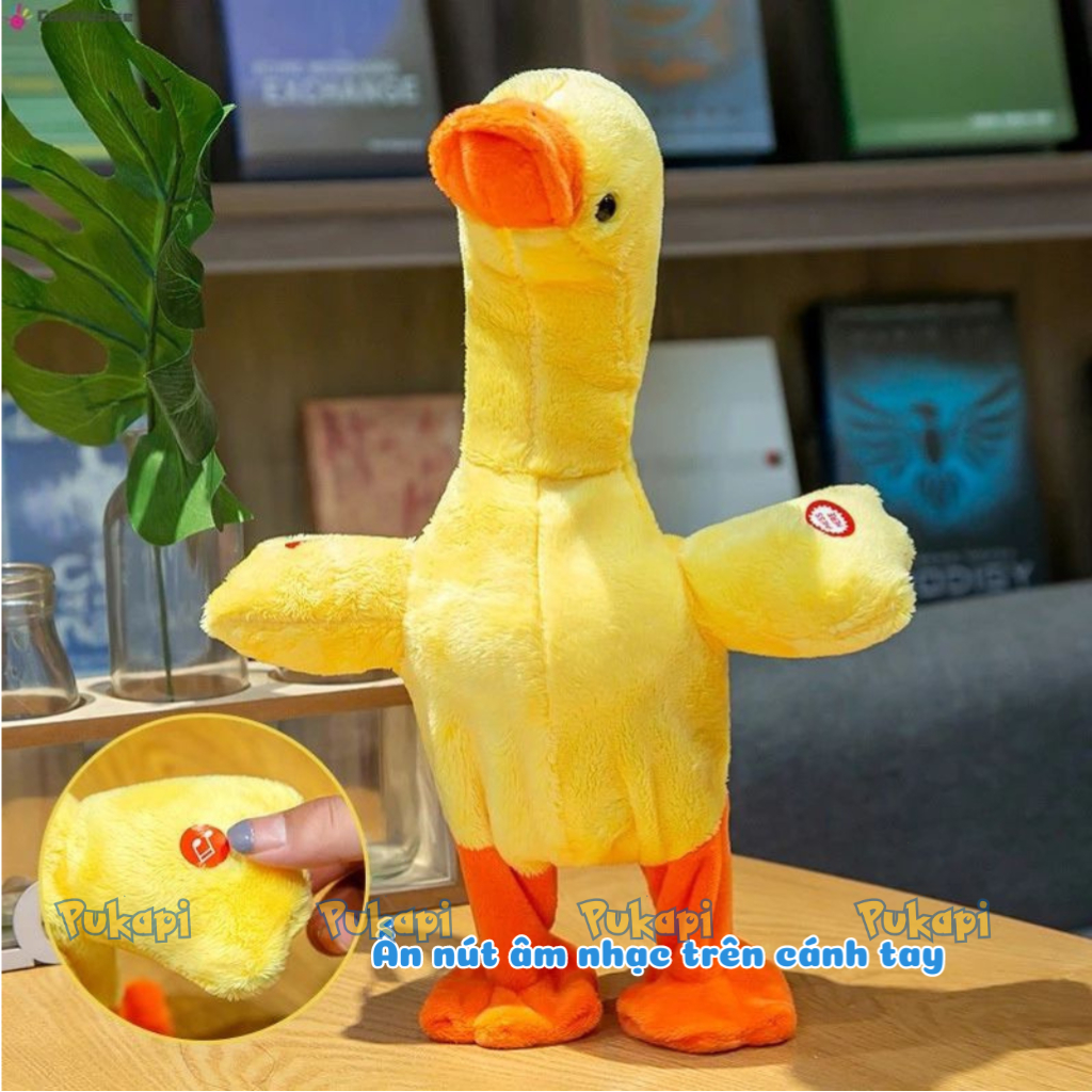 Vịt Nhại Giọng Con Vịt Biết Nói Đồ Chơi Con Vịt Vịt Cute Vịt Bông Nhại Giọng Vịt Poka Nhại Tiếng Nói - Đồ Chơi PUKAPI