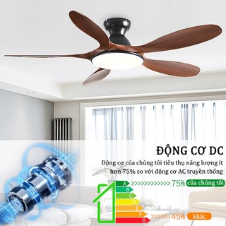 【COD】Quạt trần Lõi Đồng  Gogeous Quạt trần phòng khách/phòng ngủ có điều khiển từ xa 6 Cấp Độ Gió Và