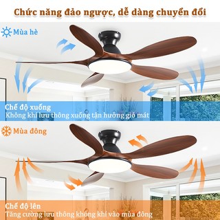 【COD】Quạt trần Lõi Đồng  Gogeous Quạt trần phòng khách/phòng ngủ có điều khiển từ xa 6 Cấp Độ Gió Và