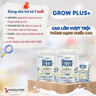 Sữa Bột Nutifood Sweden GrowPLUS+ Cao lớn vượt trội (Bạc) 800g