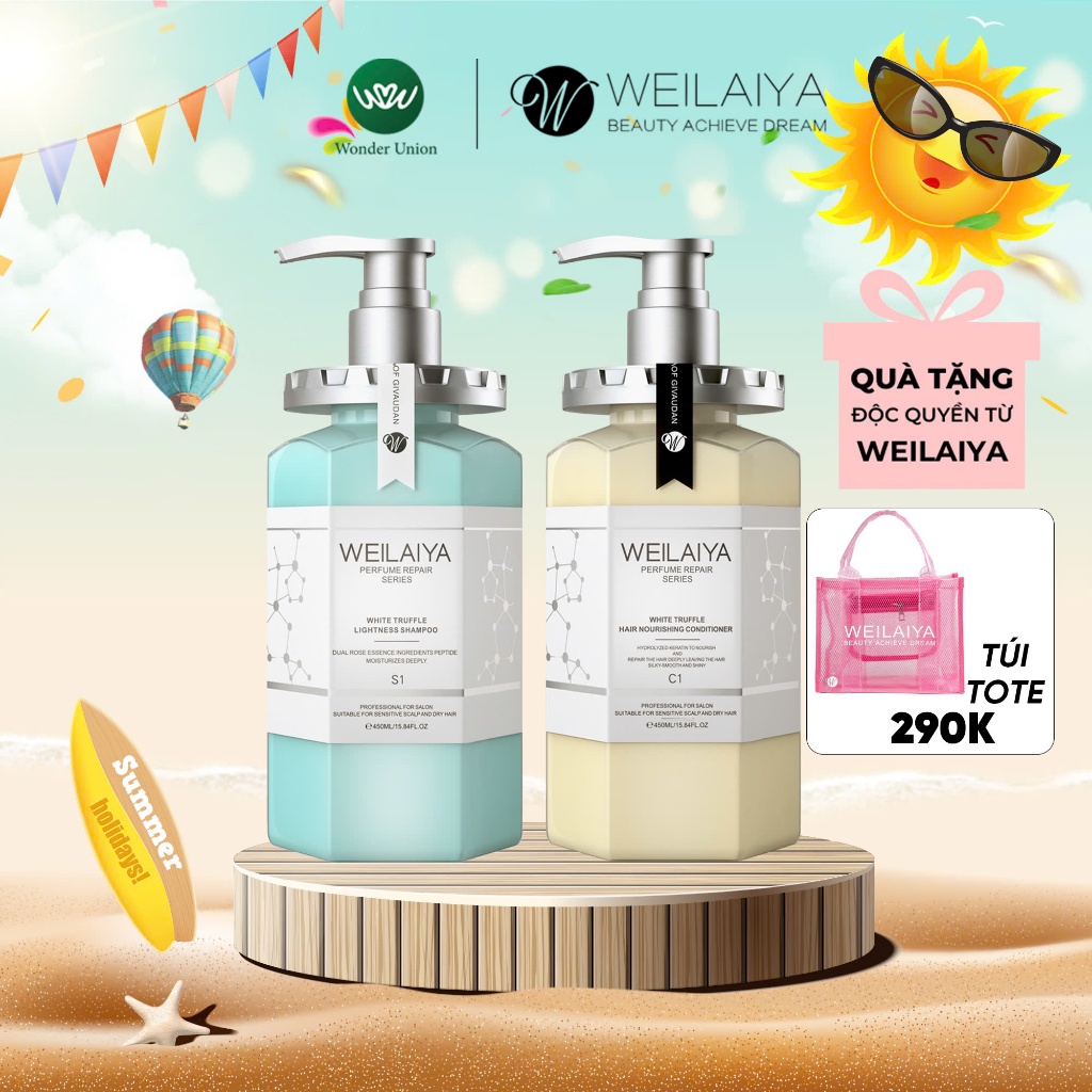 Ảnh Dầu gội đầu và dầu xả phục hồi đa tầng Weilaiya chiết xuất nấm Truffle 450ml 2