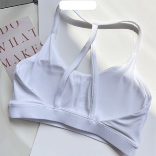 GEPO Áo bra nữ thể thao dây lưng chất LuLu siêu mềm mịn sẵn mút dày dặn GP230