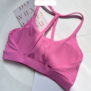 GEPO Áo bra nữ thể thao dây lưng chất LuLu siêu mềm mịn sẵn mút dày dặn GP230