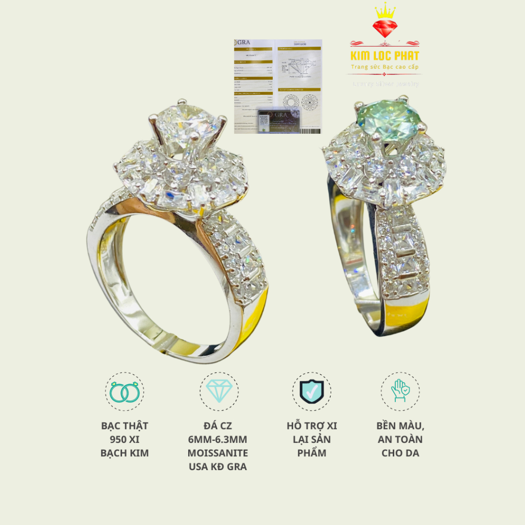Women's 925 Silver Ring by KIMLOCPHAT - Trangsứcbạccaocấp