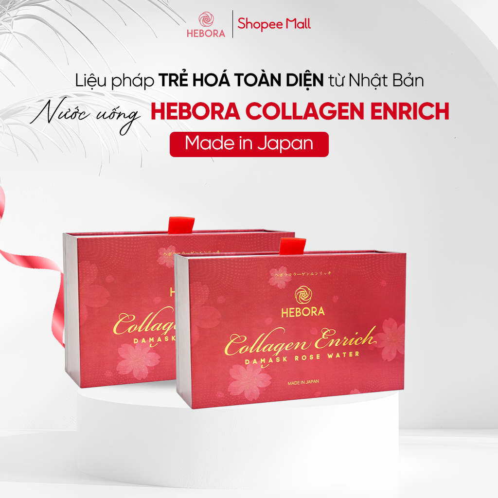 Ảnh COMBO 2 Nước uống Hebora Collagen Enrich Damask Rose Water 500ml Dạng 28 túi 2