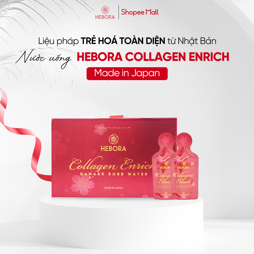 Ảnh Nước uống bổ sung Collagen Hebora Collagen Enrich Damask Rose Water - Hộp 28 túi 3