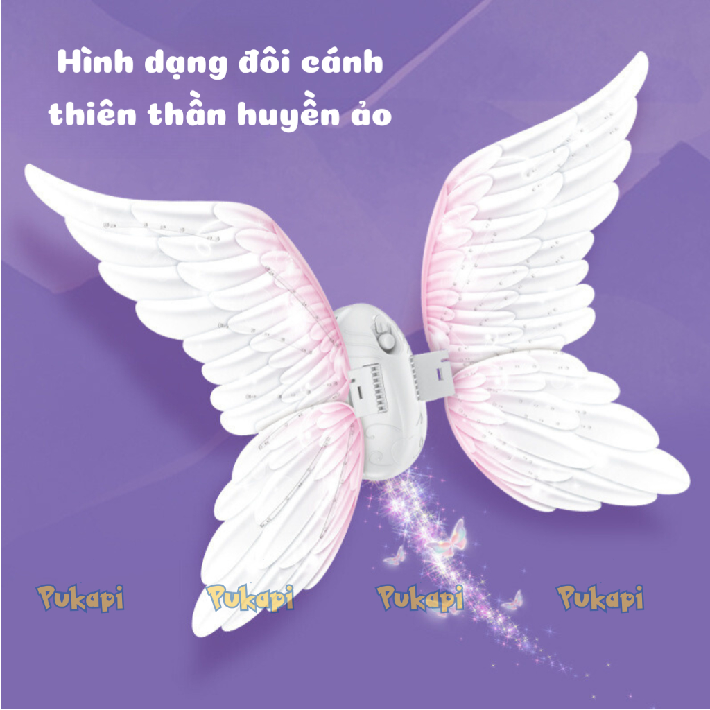 Cánh Bướm Điện Tử Loại Lớn Cánh Tiên Cánh Khủng Long Thiên Thần Phát Nhạc Phát Sáng Tự Động Vẫy - Đồ Chơi Cho Bé PUKAPI