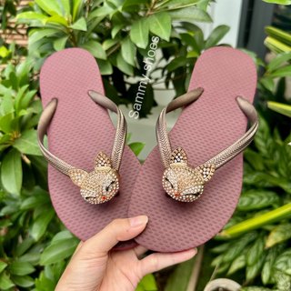 [Mũi Tròn-charm Hồ Ly] DÉP XỎ NGÓN NỮ GẮN CHARM HỒ LY MIX 18 MÀU ĐẾ CAO SU ÊM ÁI