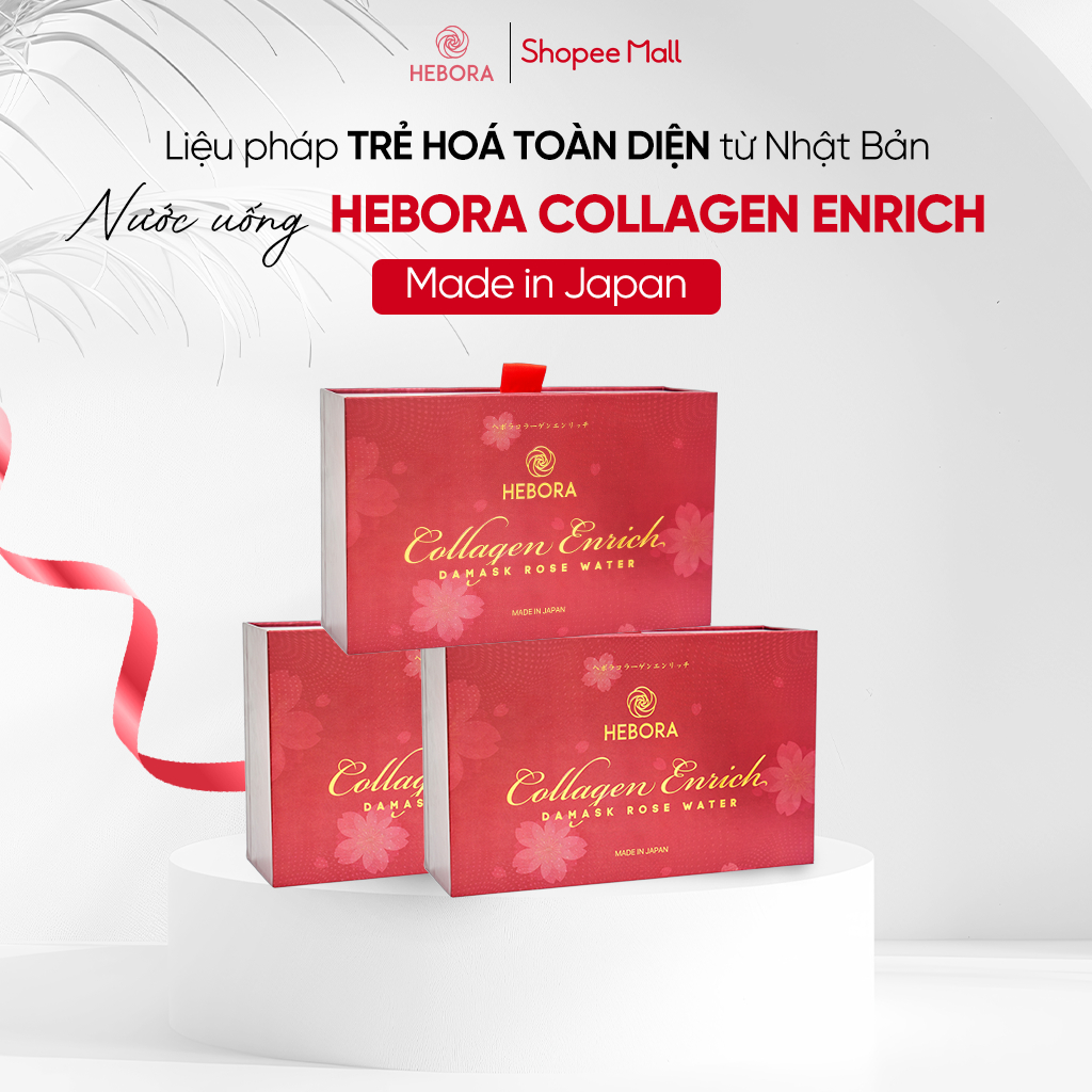 Ảnh COMBO 3 hộp nước uống Hebora Collagen Enrich Damask Rose Water 28 túi 3