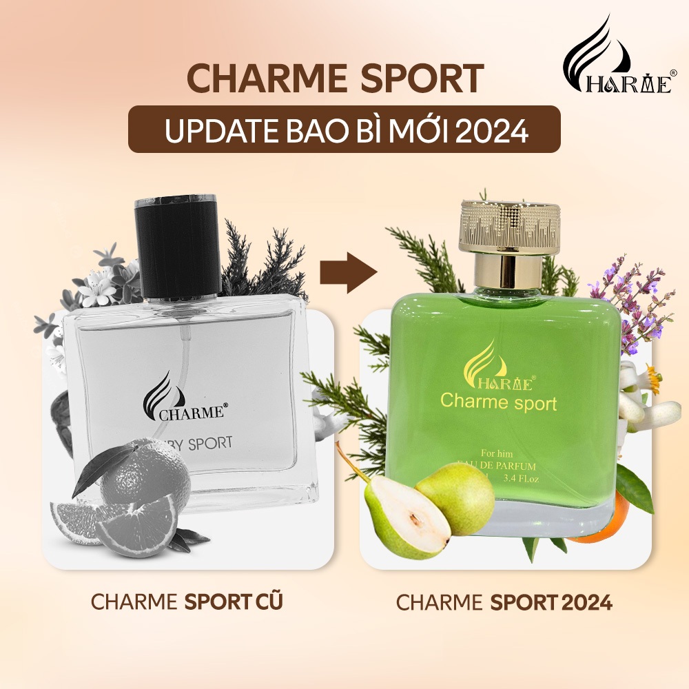 Ảnh Nước Hoa Nam Charme Sport 100ml Chính Hãng, Nam Tính, Năng Động 4