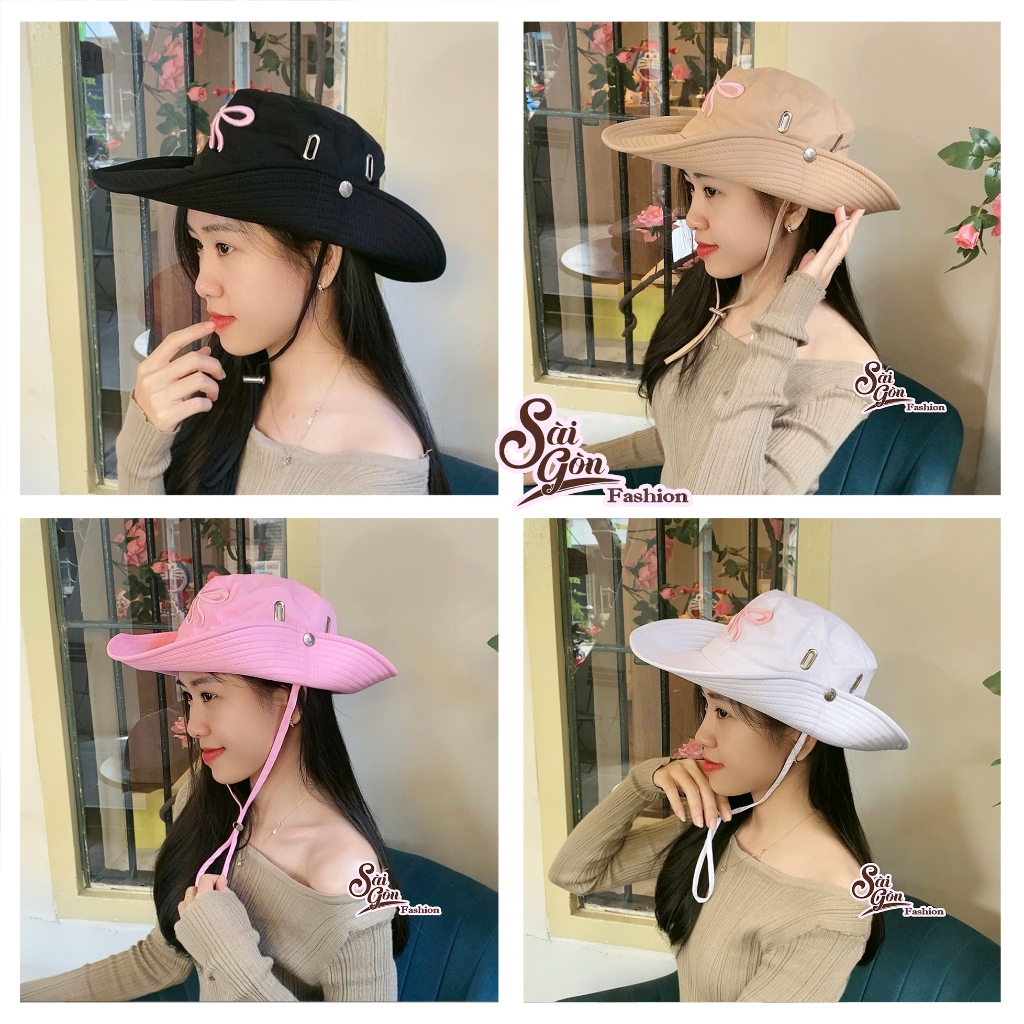 Mũ Bucket Cao Bồi Vành Rộng Chống Nắng Form Unisex Nam Nữ Hot Trend